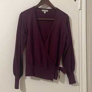 Rye Grass Tie Front Sweater Size M